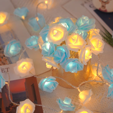 LED Rose String Lights – Battery-Powered Floral Decor for Cozy Ambiance